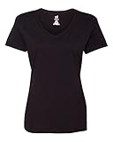 Hanes Women's Nano V-Neck T-Shirt  Black Large