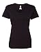 Hanes Women's Nano V-Neck T-Shirt  Black Large