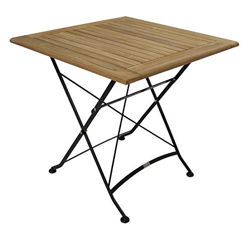 GXK Gartengarnitur Bistrogarnitur Gartenmöbel Garnitur 3-teilig Teak Metall – Bild 5