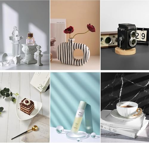 Small Product Photoshoot Props kit, Double-Sided Photo Background Boards with 20 Patterns, Mini Product Shoot Props for Food, Jewelry, Cosmetics, and E-Commerce (10 Boards, 16.5x11.4 Inch)