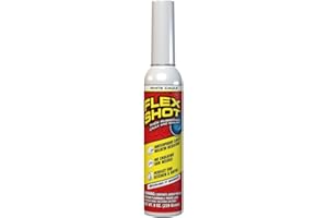 Flex Shot Rubber Adhesive Sealant Caulk, 8-oz, White