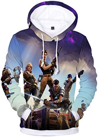 JIEFEIZHL Younth Girl Boy 3D Game Printed Sports Sweatshirt with Pockets