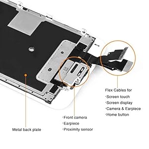Xlhama New Display LCD Touch Screen Compatibile per iPhone 8 Vetro Schermo Bianca con Kit Smontaggio trasformazione Strumenti Lastra Adesivo Impermeabile Pre Tagliato di Vetro Temperato Adesivoc - immagine 4