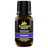 Geranium Essential Oil By Scential Health 15ml (.5oz) 100% Certified Pure Therapeutic Grade Essential Oil With No Fillers, Bases or Additives AND ZERO Carrier Oils
