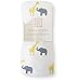 SwaddleDesigns Marquisette Swaddling Blanket, Premium Cotton Muslin, Yellow Safari Fun