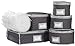 China Tea Cups and Plates Storage Set - Deluxe Quilted Microfiber - Grey, with Braidz Foam Padding