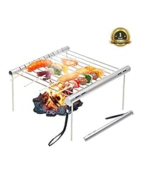 Overmont Barbecue Grill Portable Foldable BBQ Stan