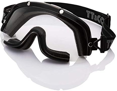 Amazon Tt Co Ttゴーグル モデルa ブラック ジェットヘルメット フルフェイス ビンテージ 夜間使用可能 モトクロス オフロード フルフェイス 車 バイク