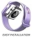 Clayco Apple Watch Band 38 mm, [Hera Series] Ultra Slim Protective Shock Resistant Bumper Case with Strap Bands Compatible with 38mm Apple Watch Series 3 2017/Series 2/Series 1 (Purple)