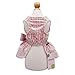 Fitwarm Embroidery Dog Dresses for Small Dog Pet Clothes Prom Dress Cat Party Gown Pink Small
