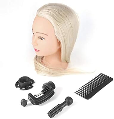 Long Hair Dolls Heads Mannequin 26 Inch Light Golden Training
