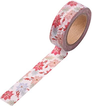 Christmas Themed Washi Masking Tape (Poinsettia)