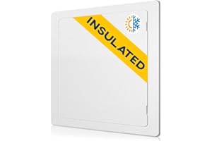BOZZON Access Panel for Drywall - 18 x 18 inch - Insulated - Wall Hole Cover - Access Door - Plumbing Access Panel for Drywall - Heavy Durable Plastic White