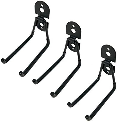 KINGFINE Wall Storage Hook 65lbs Garage Space Saver Hunger for Home Garage Chair Ladder Storage Organizer (3 PCS Middle Hook)