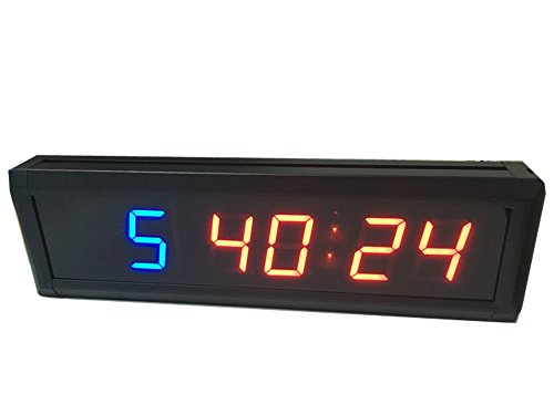 AZOOU  Internal Training Timer Gym Boxing Tabata Stopwatch Led Wall Clock for Fitness W/remote Control