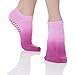 Great Soles Women's Ombre Dyed Grip Socks for Yoga, Pilates, and Barre (Orchid)