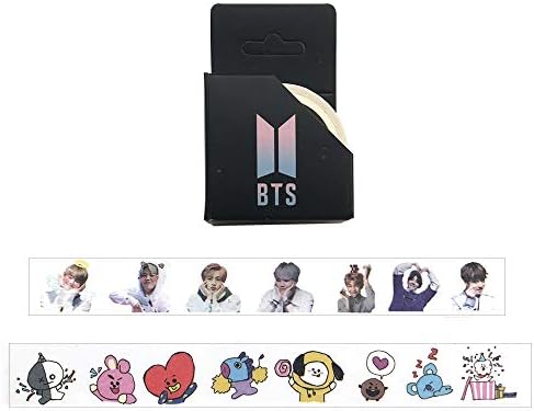 BTS Tape Stationery Sticker,1 Core,Scrapbook,Bangtan Boys Gift Set for Army (BTS F)