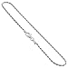 Gem Avenue 925 Sterling Silver Rope Chain Ankle Bracelet with Lobster Clasp (9
