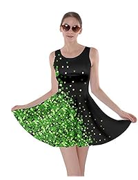 CowCow - Vestido para mujer, diseño de trébol de patrick, color verde, XS-5XL