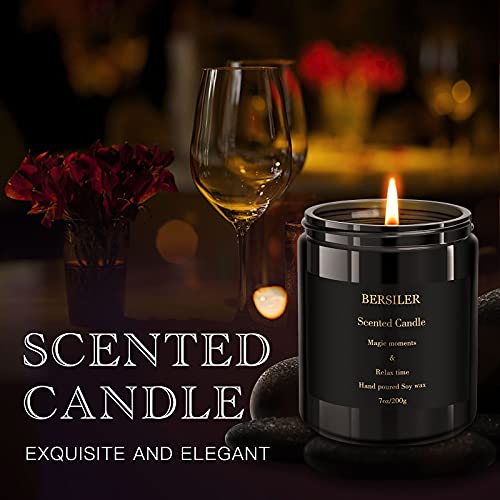 Bersiler Jar Candles - Scented Candles 7 oz - Wood Sage Sea Salt Cleansing House Negative Energy Clearance - Gift for Women/Men Birthday Valentine\'s Day Soy Wax