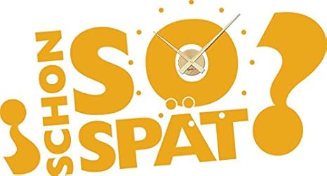 Grazdesign Aussergewohnliche Wanduhren Schon So Spat Uhren Wand Tattoo Geschenk Zur Geschaftseroffnung Wandtattoo Uhr Mit Spruch Wohnzimmer Schule Deko 106x57cm Gd 0 Amazon De Kuche Haushalt