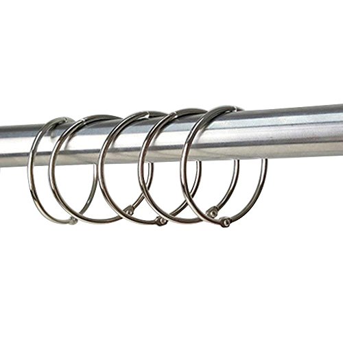 RZDEAL 1.97"/50mm Internal Diameter Curtain Hooks Rings for Window Curtain Door Curtain Shower Curtain (Pack of 12) - Thumbnail 3