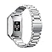 EloBeth Compatible Fitbit Ionic Stainless Steel Strap, Stainless Steel Replacement Band for Fitbit Ionic Watch (Silver)