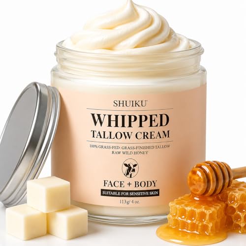 Beef Tallow for Skin with Honey Balm – All-Natural Moisturizer... 41KMkbGQy6L