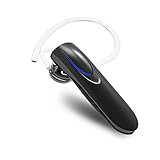Bluetooth Headset, IAVCC Wireless Earpiece Lightweight Hands-Free Earphones with Noise Cancelling Mic for Business/Driving/Sports for iPhone/Samsung Android and Other Smartphones(Black)