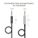 VOJO Long Aux Cable 10ft Nylon 3.5mm Auxiliary Audio Cord Stereo Male To Male w/3.5 mm Ultra Slim Steel Sheilded Connector [Black]