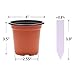 M-Aimee 100 Pcs 4″ Plastic Plants Nursery Pot/Pots Seedlings Flower Plant Container Seed Starting Pots with 100PCS Waterproof Plastic Nursery Garden Labels Plant Tagsthumb 2