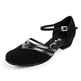 Jig Foo Latin Salsa Rumba Chacha Practice Ballroom Dance Shoes for Women
