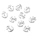 EFT 10pcs Fashion Nail Charms Beads Silver Anchor Alloy 3D Metal Nail Art Tips Slice Manicure Accessories for Nail Art Designs