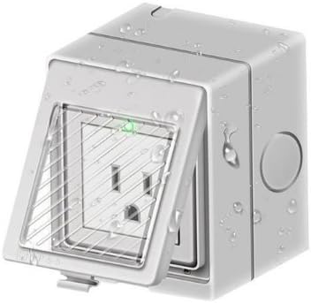 Wifi Wall Outlet, Outdoor Smart Plug, Weatherproof Wireless Socket ,Compatible with Alexa and Google Home ,No Hub Required, Remote Control your Devices from Anywhere