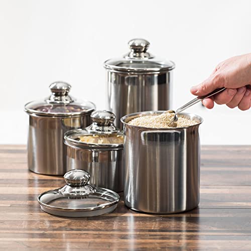 Airtight Canisters Sets for the Kitchen Counter Stainless Steel Food