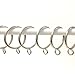 ANJUU 12 Pack 38mm Inner Diameter Metal Curtain Drape Sliding Eyelet Rings Silver Tone