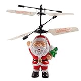Cirsum Kids Toy Flying Santa Built-in Shining LED Lighting for Kids Teens Gifts