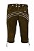 Trends Men's Bavarian Trachten Lederhosen Leather Shorts 34 Dark Brown