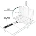 fourHeart Portable BBQ Grilling Basket, Stainless Steel Barbeque Grill Basket with Long Handle for Fish, Vegetable, Steak,Family Outdoor BBQ Accessories Tool