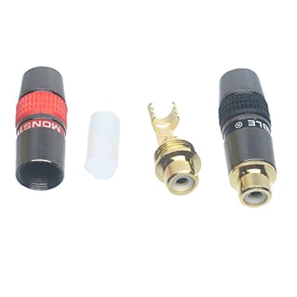 2ps/set Connector RCA female jack pin crimp for RG58 RG59 6mm cable RF COAXIAL