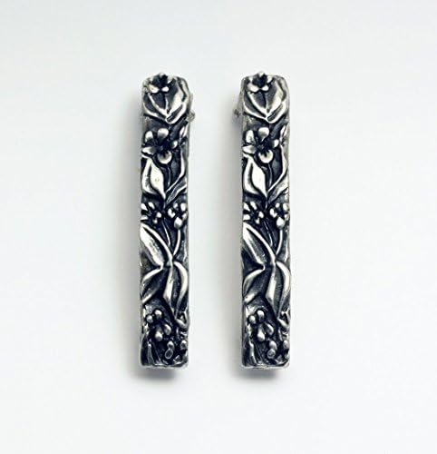 Wood violet hair barrettes