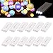 12 Pack Paper Lanterns Party Lights YUNLIGHTS Waterproof Battery Operated Lights with 3 LEDs for Balloons Wedding Birthday Party Outdoor Decoration, White