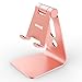Skomet aluminum adjustable multi-angle phone stand, holder, dock - for iPhone, Samsung, and other smartphone devices - Rose Gold
