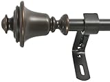 Montevilla 5/8-Inch Bell Window Treatment Rod Set, 48 to 86-Inch, Vintage Bronze