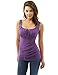 PattyBoutik Women Empire Waist Lace Up Pleated Sleeveless Blouse (Purple Small)