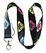 Roxy Multi Color Logos Lanyard Keychain