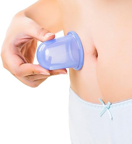 EPABO Silicone Anti Cellulite Suction Cup - Anti-aging Massage Set Cupping Therapy - For Body Natural Pain Relief, Face Wrinkles Reduction - 1 Large and 1 Medium