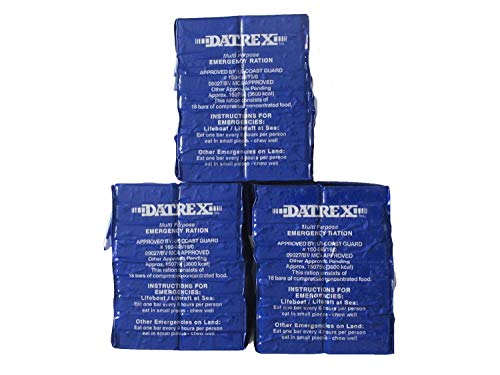 Datrex 3600 Calorie Emergency Food Bar for Survival Kits, Disaster Preparedness, Survival Gear, Survival Supplies, Schools Supplies, Disaster Kit 3 pack (WITH TIPS)
