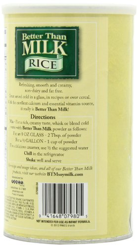 Better Than Milk Vegan Beverage Mix, Rice Milk Powder, Original Flavor, 21.4-Ounce Canisters, 6-Pack - Thumbnail 5