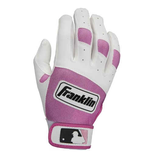 MLB Youth Classic Series Batting Glove Color White / Pink, Size Extra